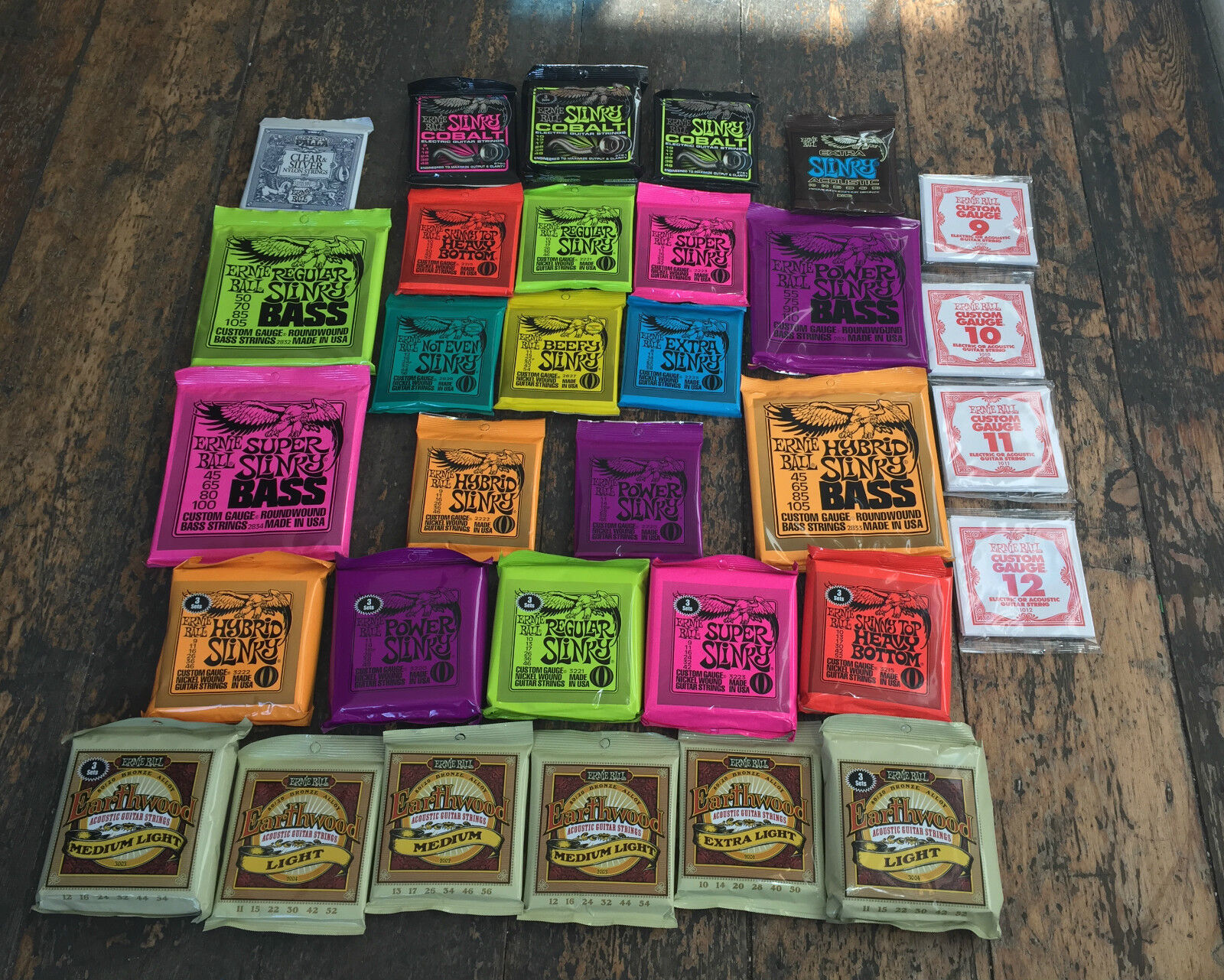 Ernie Ball Slinky Earthwood Electric Acoustic Classical Bass Guitar Strings WOW