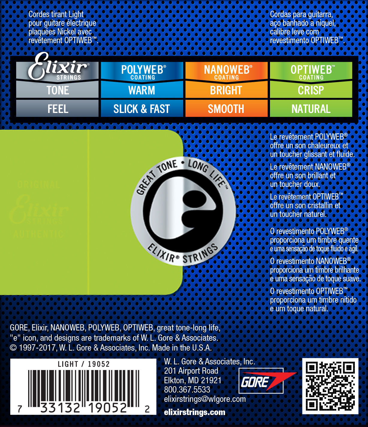 Elixir Electric Optiweb Light 10 - 46 Electric Guitar Strings E19052 - Image 3