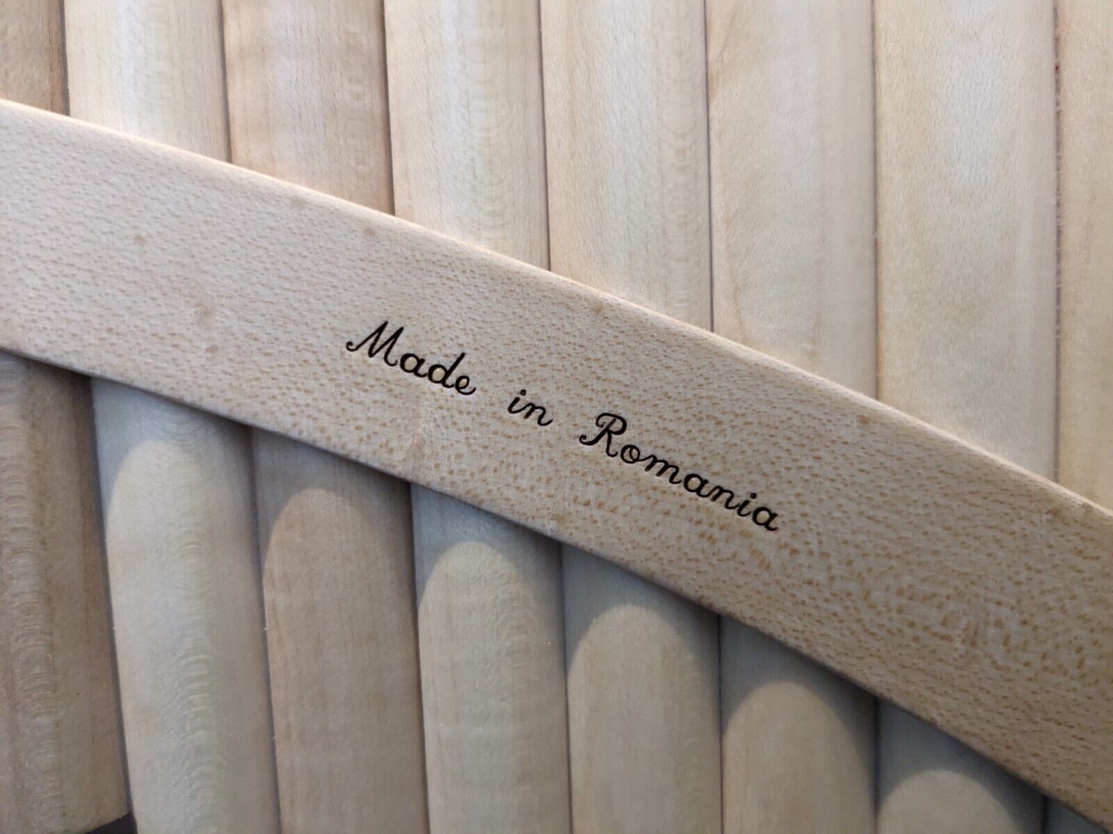 Maple Hybrid Romanian Panpipes, Tenor 22 Notes Key G - Image 3